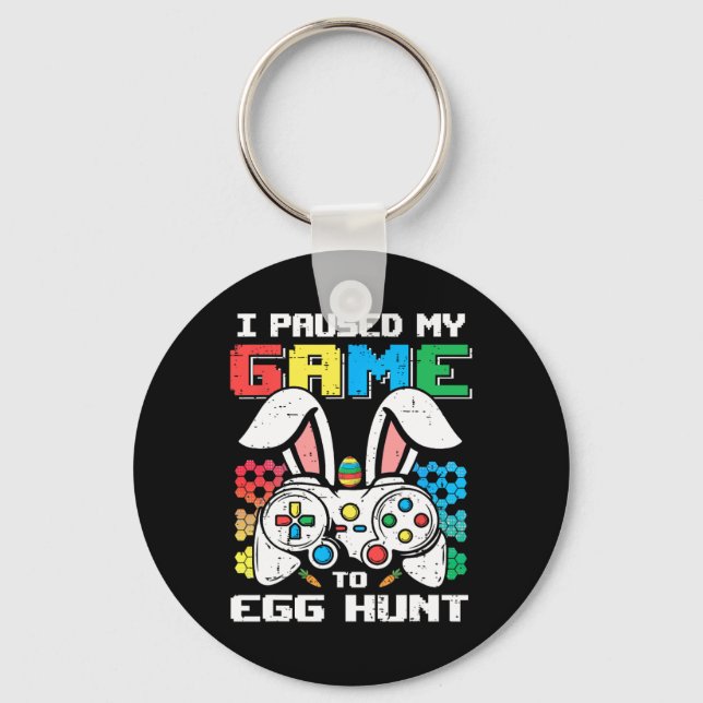 Llavero Jugador Niño De Pascua Que Puse En Pausa Mi Juego  (Anverso)