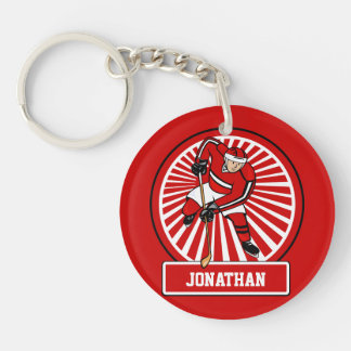 Llavero Jugador personalizado del hockey sobre hielo