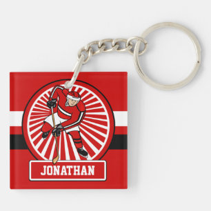 Llavero Jugador personalizado del hockey sobre hielo