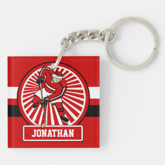Llavero Jugador personalizado del hockey sobre hielo