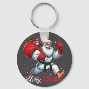 Llavero Jugador Santa Claus Karate Feliz Navidad Nieve Xma