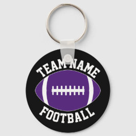 Llavero Jugadores de fútbol morado y entrenador Personaliz