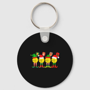 Llavero Jugadores de pickleball Navidad Festejos Feliz Nav