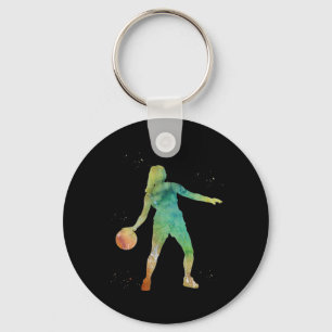 Llavero Jugando Chica de baloncesto