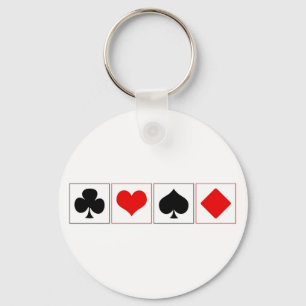 Llavero Jugando palos de cartas