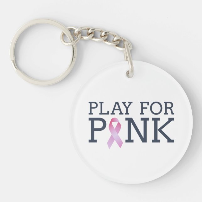 Llavero Jugar Para Concienciación Sobre El Cáncer De Mama  (Frente)