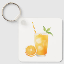 Llavero Jugo de Naranja Acuarela