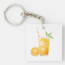 Llavero Jugo de Naranja Acuarela