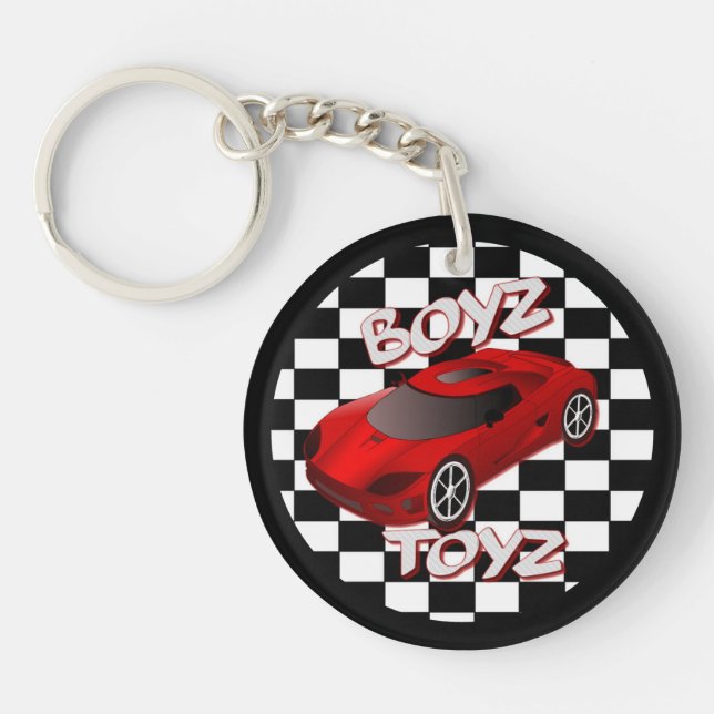 Llavero Juguetes Red Sports Car Acrylic Key Chain 2 (Frente)