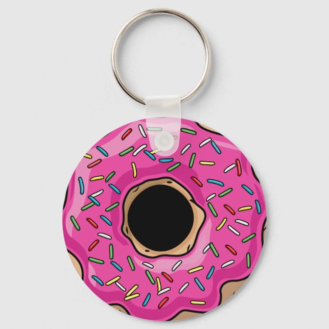 Llavero Juicy Delicious Pink Sprinked Donut (Anverso)