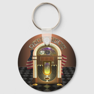 Llavero Jukebox Rockaholic Keychain