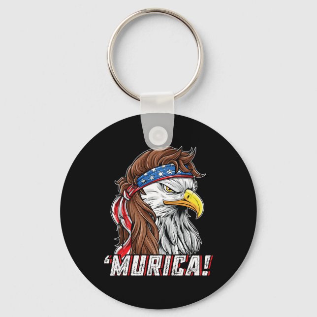 Llavero Julio Bald Eagle Mullet Murica Usa Merica (Anverso)