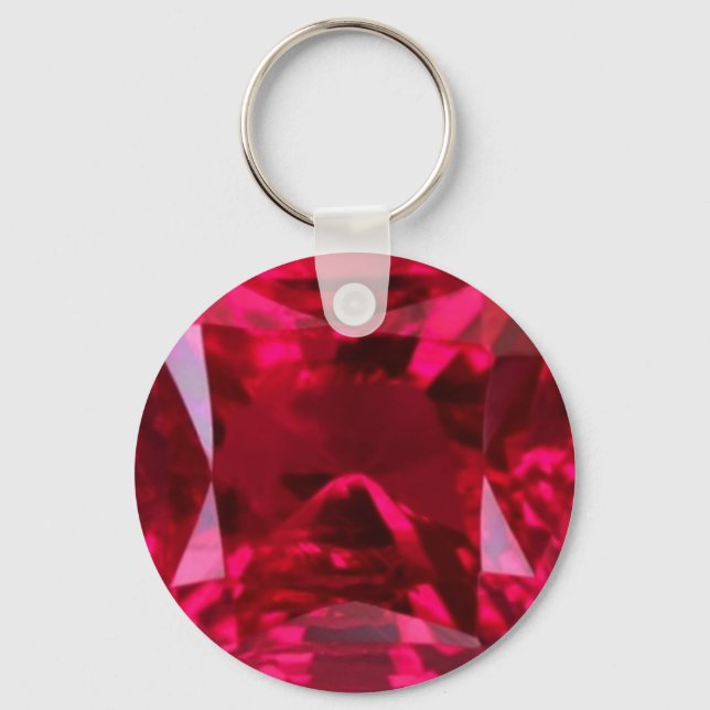 Llavero Julio Birthstone- Ruby Rojo de Sharles (Anverso)
