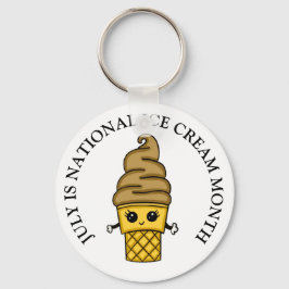 Llavero Julio es el botón nacional del mes del helado