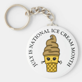 Llavero Julio es el botón nacional del mes del helado