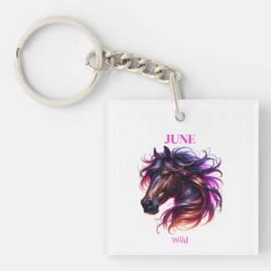 Llavero June Birth Month Spirit Animal Horse