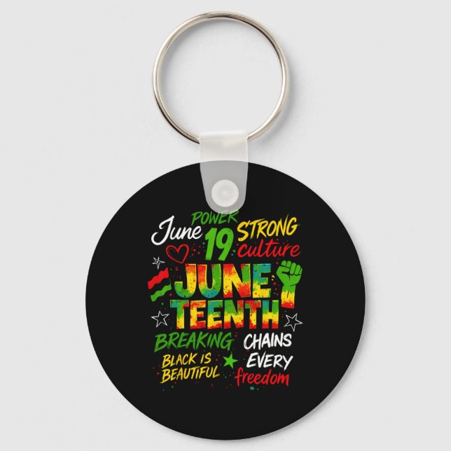 Llavero Juneteenth afroamericano Juneteenth 1865 Libertad (Anverso)