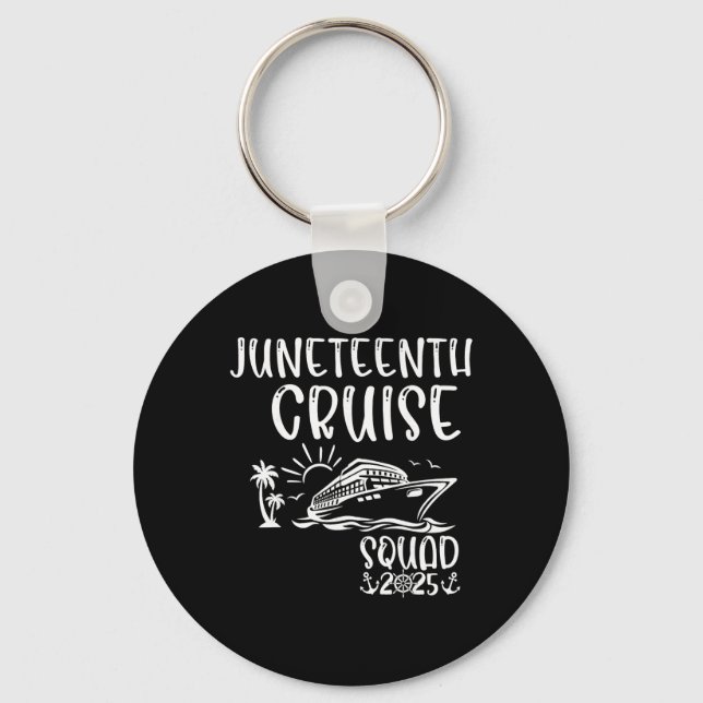 Llavero Juneteenth Cruise Squad 2025 vacaciones de Junetee (Anverso)