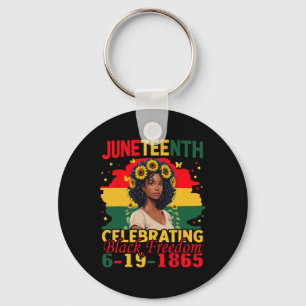 Llavero Juneteenth Libertad Negra 19 de junio de 1865 Afro