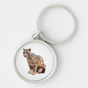 Llavero jungla de fotografía de leopardo nublado animal ga