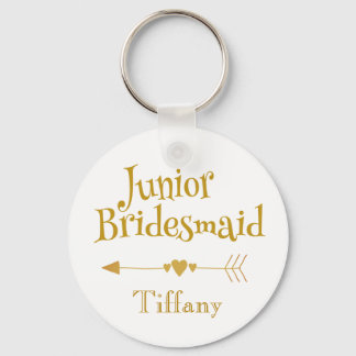 Llavero Junior Bridesmaid Gifts Golden Font