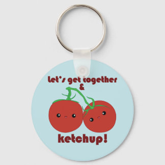 Llavero ¡Juntémonos y Ketchup! Tomates de Kawaii