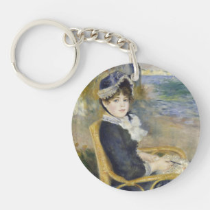 Llavero Junto al mar, retrato de pintura al óleo, Renoir