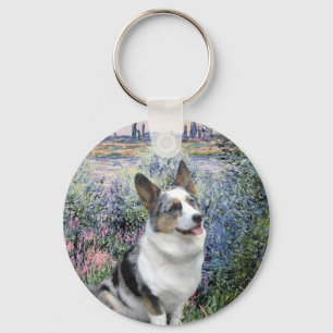 Llavero Junto al Sena - Merle Welsh Corgi
