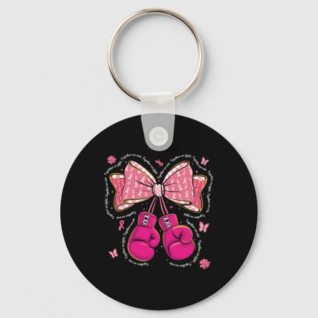 Llavero Juntos Peleamos Ganamos Guantes De Boxeo Bow Breas (Anverso)