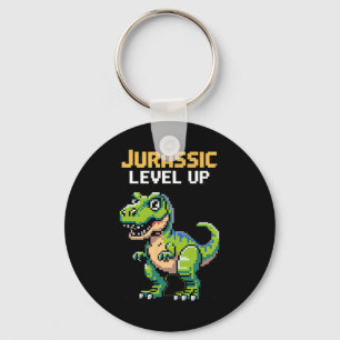 Llavero Juric Level Up Pixel Dinosaur Retro Gamer 