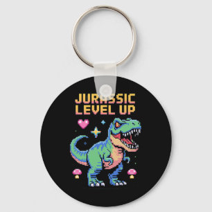 Llavero Juric Level Up Pixel Dinosaur Retro Gamer 1 