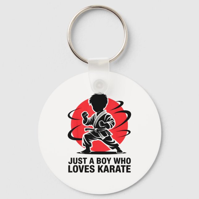 Llavero Just A Boy Who Loves Karate Martial Arts Karate Lo (Anverso)
