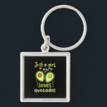 Llavero Just A Girl Who Loves Avocados<br><div class="desc">Just A Girl Who Loves Avocados</div>