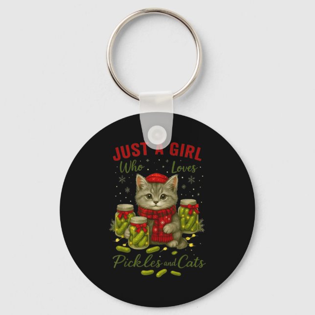 Llavero Just A Girl Who Loves Ckles And Cats Christmas  (Anverso)