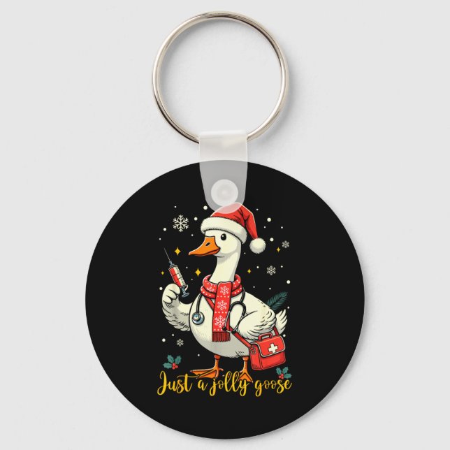 Llavero Just A Jolly Goose Nurse Christmas Funny Goose Nur (Anverso)