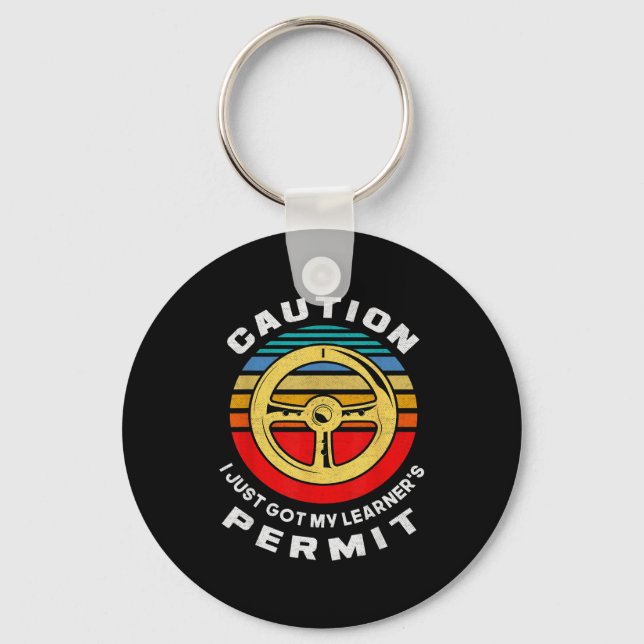 Llavero Just Got Learner's Permit Boys Girls Funny New Dri (Anverso)
