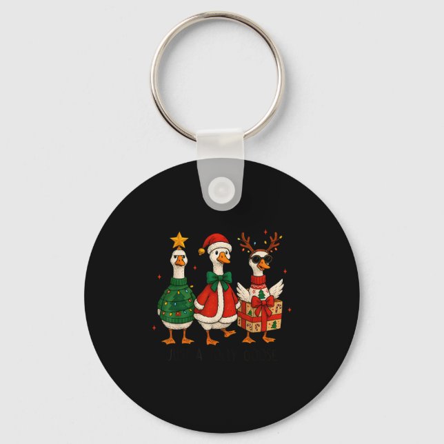 Llavero Just Jolly Goose Christmas Santa Reindeer Xmas Tre (Anverso)