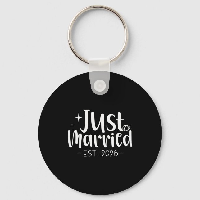 Llavero Just Married 2026 Honeymoon Wedding Couples Fiance (Anverso)