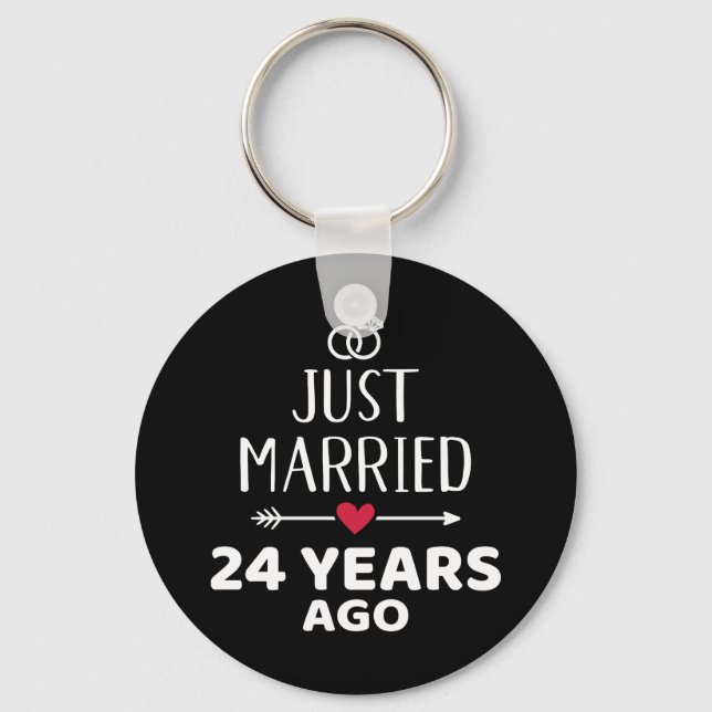 Llavero Just married 24 years ago 24th wedding anniversary (Anverso)