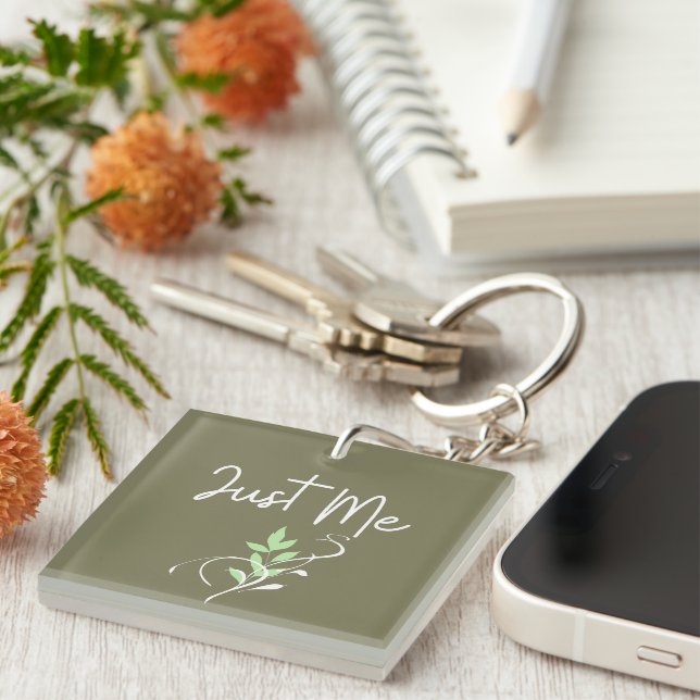 Llavero Just me Acrylon Keychain (Frente Derecha)