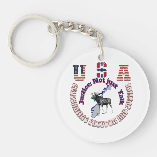 Llavero Justicia no sólo hablar (Frente)