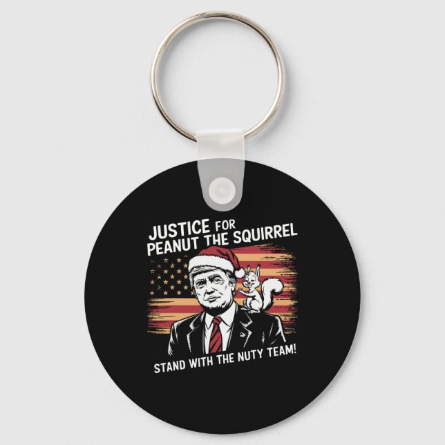 Llavero Justicia Para El Maní La Ardilla - Navidades Xmas  (Anverso)