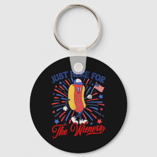 Llavero Justo Aquí Para El Wieners 4 De Julio Perro Calien