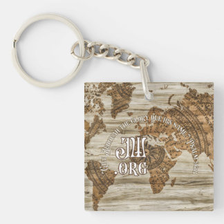 Llavero JW Vintage Map Keychain 2025 Year Textos