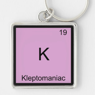 Llavero K - Cleptómano Símbolo de elemento de química dive