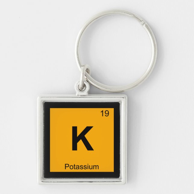Llavero K - Química del Potasio Símbolo de la Tabla Periód (Frente)