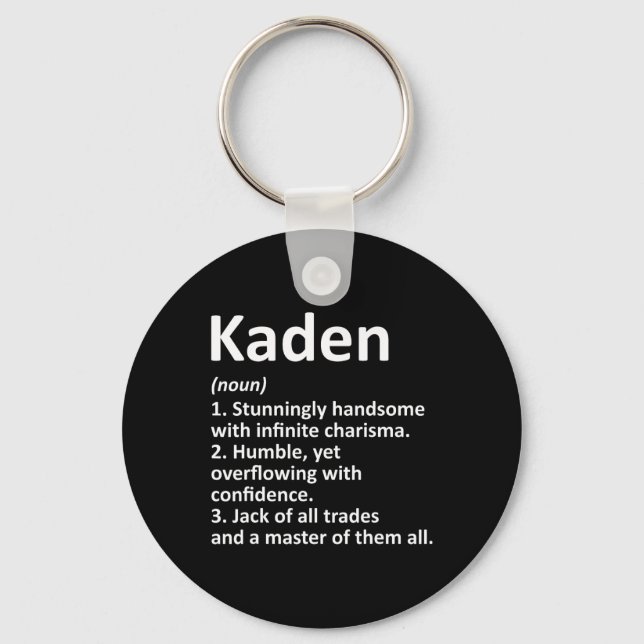 Llavero Kaden Definition Personalized Name Funny Cumpleaño (Anverso)