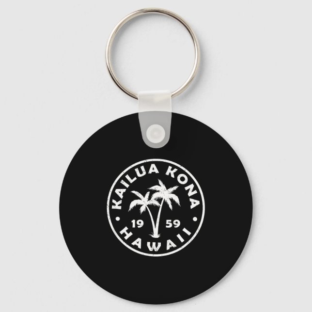 Llavero Kailua-kona Hawaii Palm Tree Mens Womens Girls Boy (Anverso)