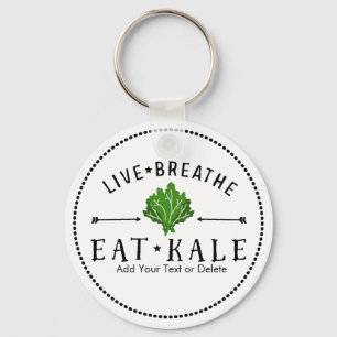 Llavero Kale Vegetarian Live Breathe Eat Kale Personalizad