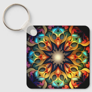 Llavero Kaleidoscope Mandala Flower Design-23091